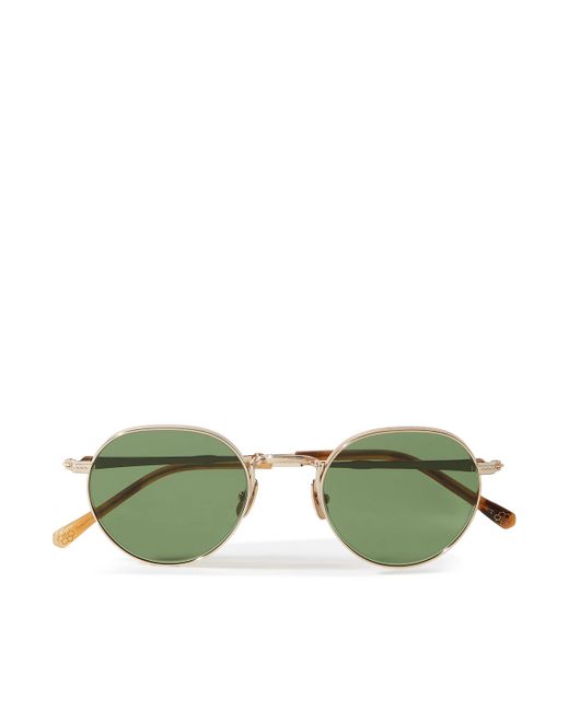 Mr Leight Hachi Round-Frame Silver-Tone Sunglasses