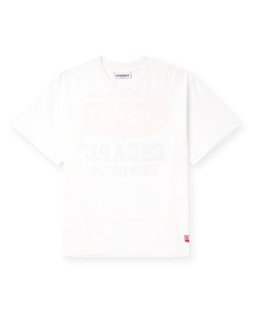 Cherry Los Angeles Escape Logo-Print Garment-Dyed Cotton-Jersey T-Shirt