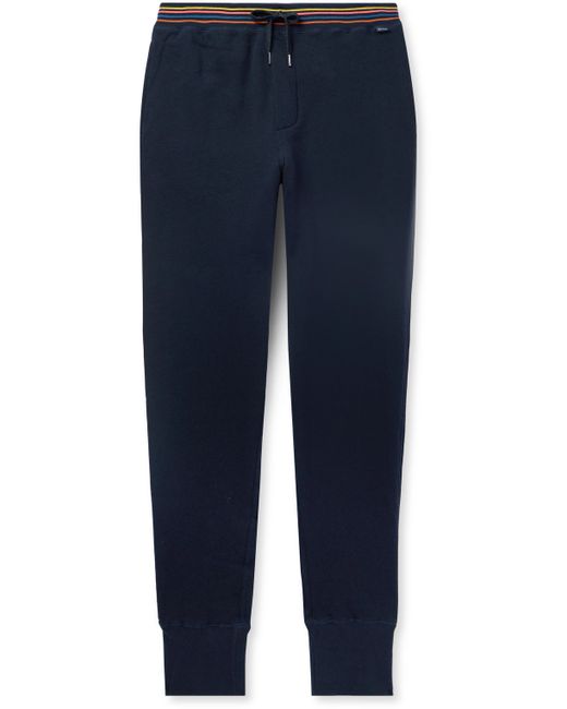 Paul Smith Tapered Striped Cotton-Jersey Sweatpants