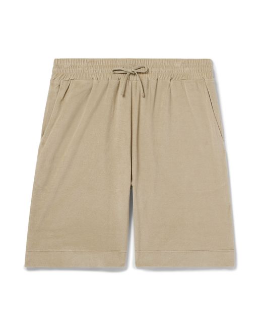 Loro Piana Straight-Leg Cotton and Silk-Blend Chenille Drawstring Bermuda Shorts