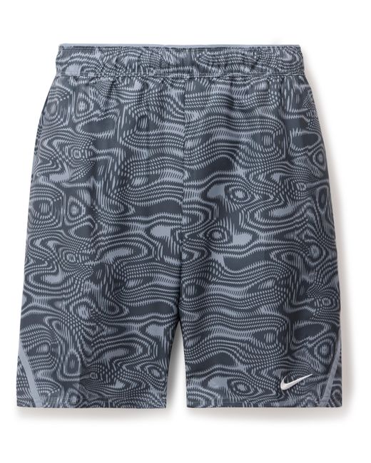 Nike Tennis NikeCourt Victory Straight-Leg Logo-Embroidered Printed Dri-FIT Tennis Shorts