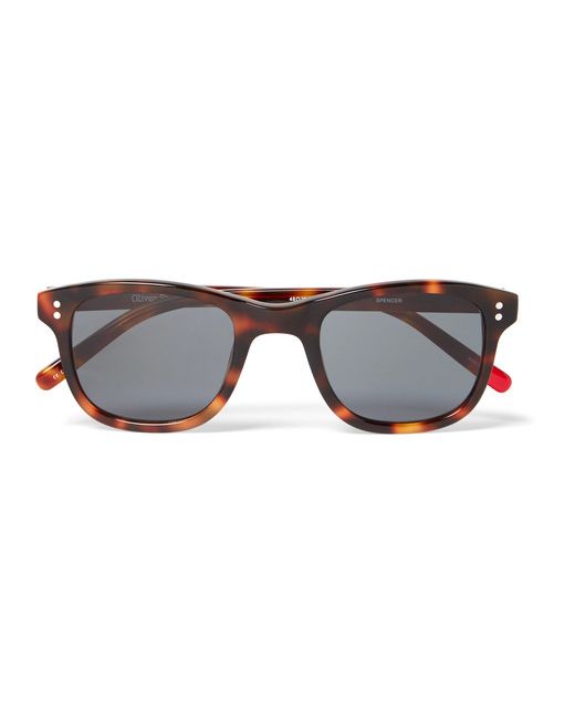 Oliver Spencer Spencer Square-Frame Tortoiseshell Acetate Sunglasses