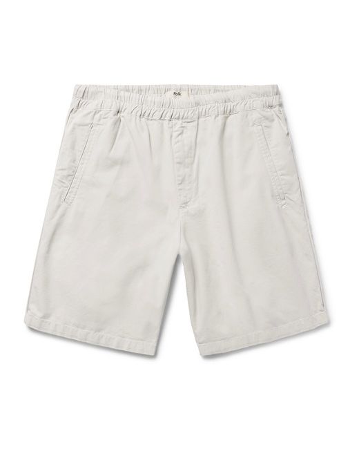 Folk The Assembly Garment-dyed Cotton-ripstop Shorts