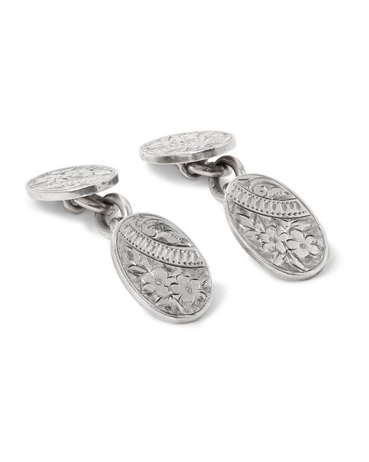 Foundwell 1899 Engraved Sterling Cufflinks