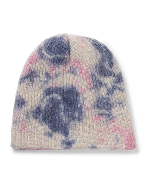The Elder Statesman Watchman Tie-Dyed Ribbed Cashmere Beanie