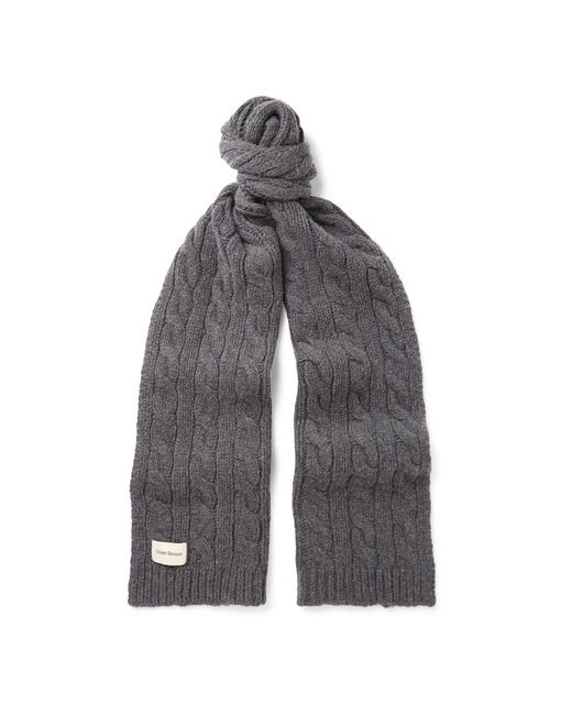 Oliver Spencer Arbury Cable-Knit Wool-Blend Scarf