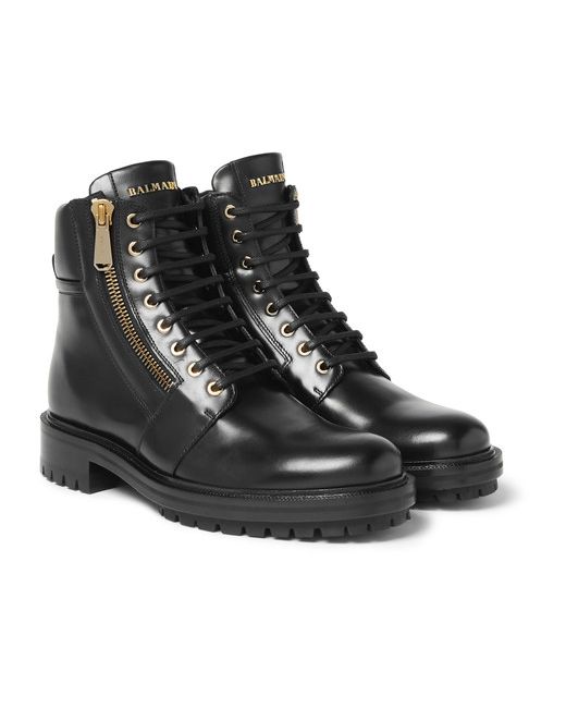 Balmain Army Ranger Leather Boots