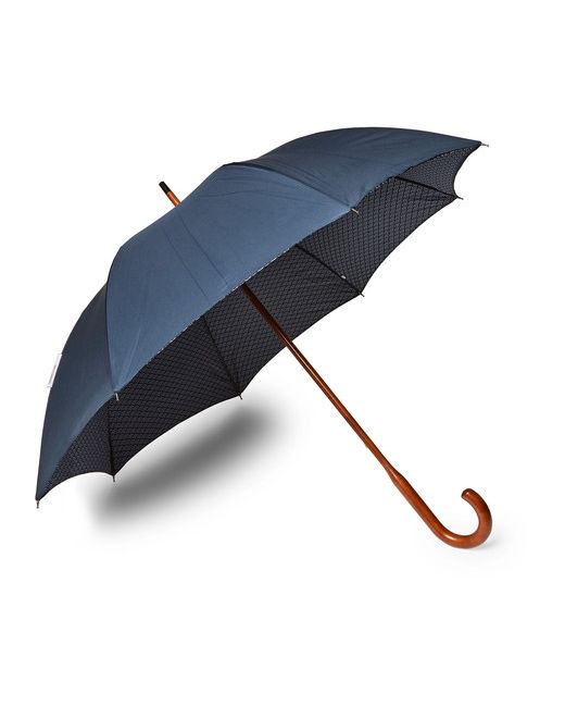 London Undercover Maple Wood-handle Printed Twill Umbrella