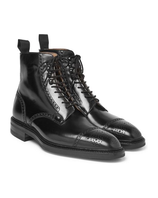 George Cleverley Toby Leather Brogue Boots