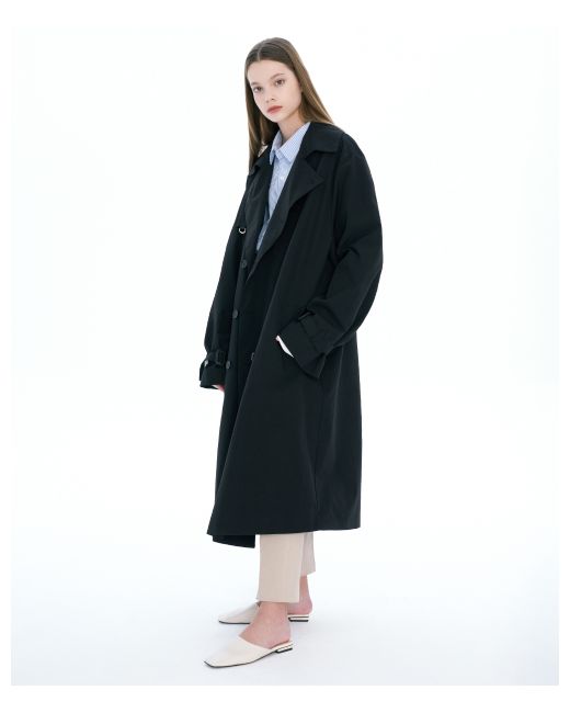 triplesens Over long trench coatblack