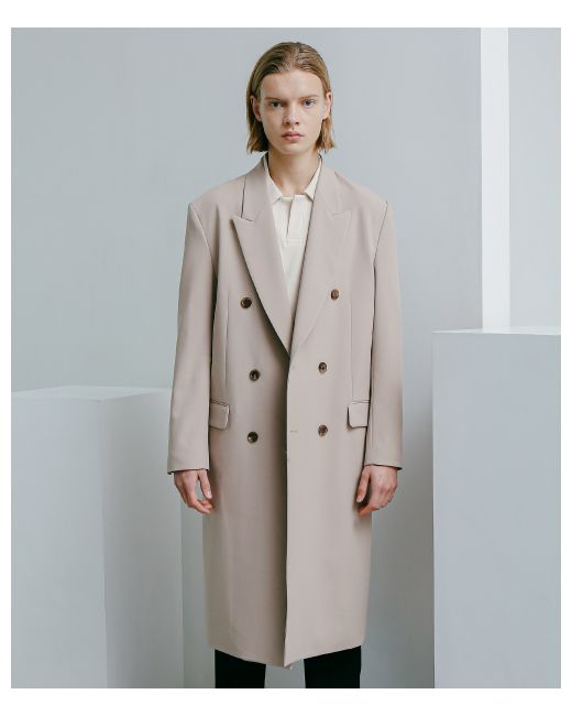 sperone Double-breasted trench coat cream