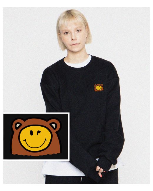 graver Smile Bear Clip Sweatshirt4Color