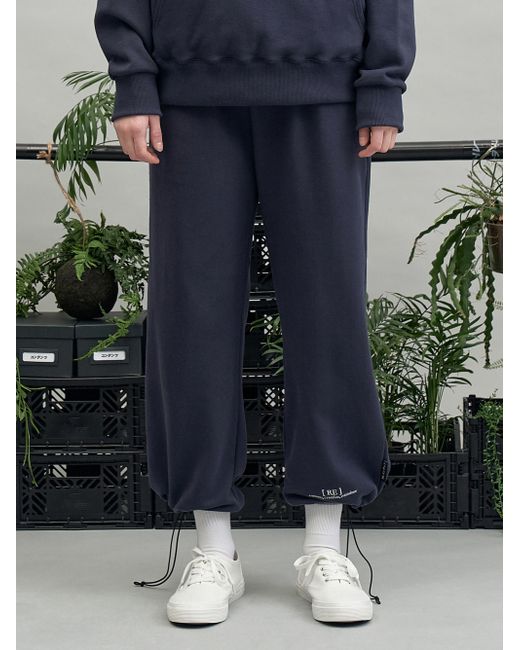 replaycontainer RE braces logo string pants navy