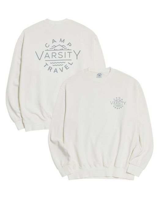 travel Camp Varsity Pigmented Sweatshirt Cream