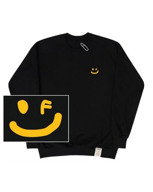 graver Small Drawing Smile Clip Sweatshirtblack