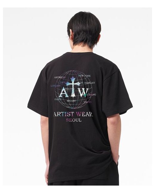 artistwear ATW World Speed Logo Short Sleeve T-shirtBK