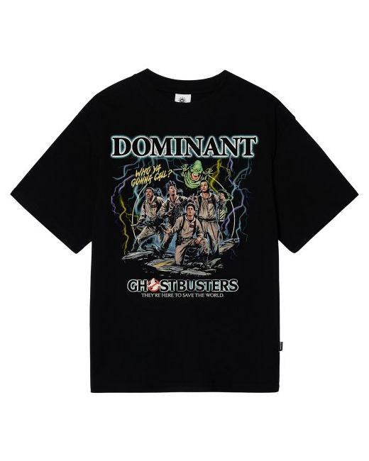 dominant Ghost Printing Embroidered Overfit Short Sleeve Tee