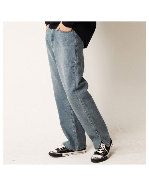 respect semi wide fit denim pants washed