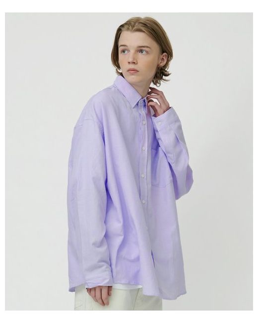 goodlifeworks Cityboy Oxford One Pocket Oversized Solid Shirt Lavender