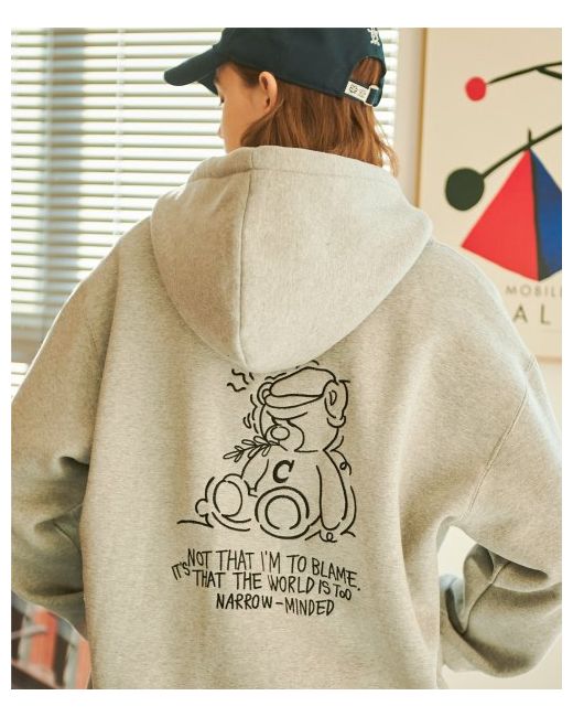 compagno Fleece Lined Trembligummy Bear Embroidered Zip-Up Hoodie
