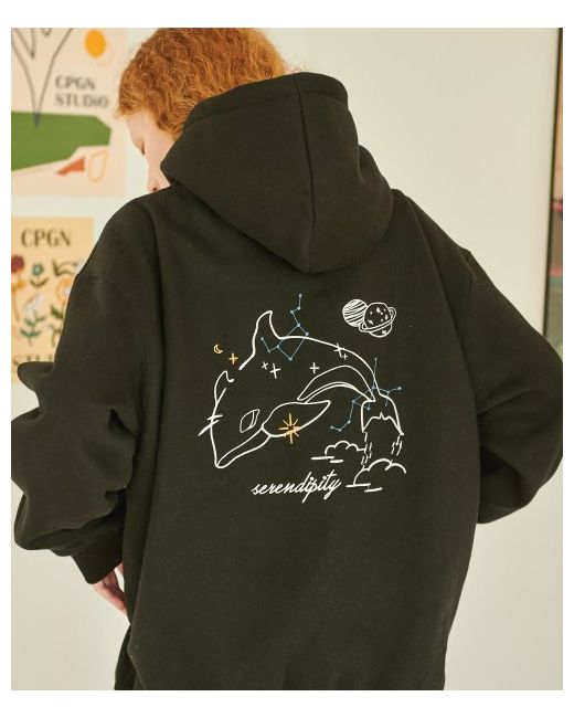 compagno Fleece Lined Serendipity Embroidered Hoodie