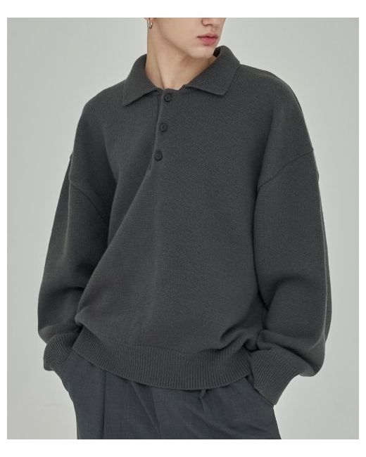 intersection Oversized Collar Knit Grey