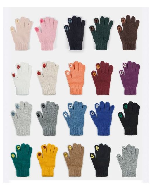 sodamon Mimin two-hole finger hole touch gloves 24 colors