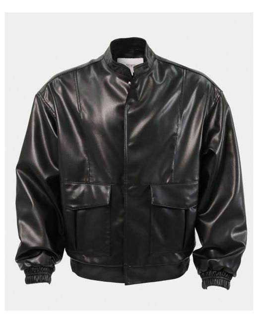 aging Chinakara Leather Bomber Jacket