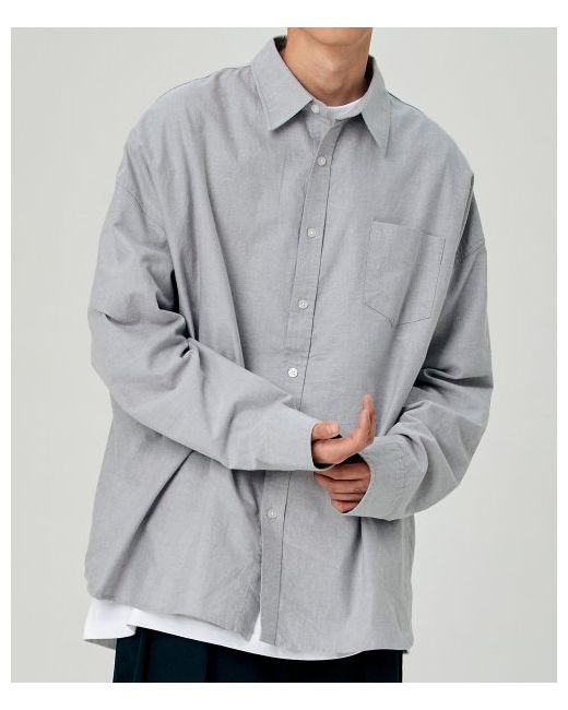 Takeasy Solid Oxford Overshirt Light