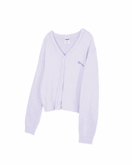 verseone Embroidered Logo Cardigan Lavendernew