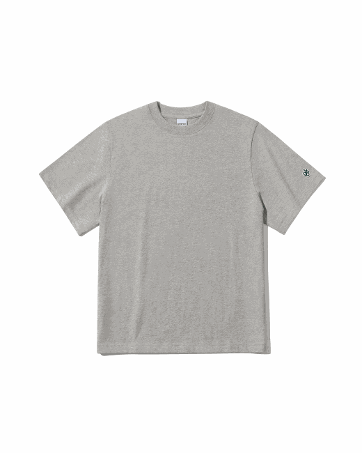 5252byoioi Basic Patch T-Shirts Grey