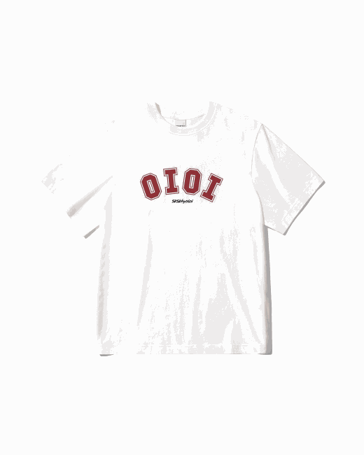 5252byoioi Signature T-Shirts White/Burgundy
