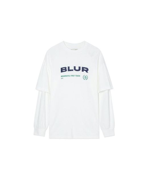 blur Layered Long Sleeve T Shirt