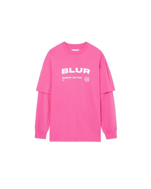 blur Layered Long Sleeve T Shirt