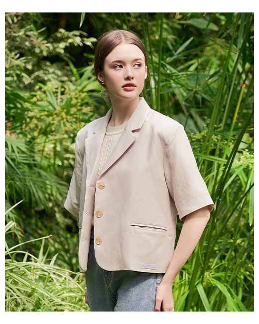 letterfrommoon Organic Linen Label Jacket