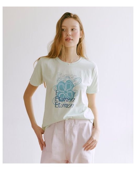 etmon Marble Flower T-shirt Mint