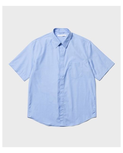 shirter Fake Button Half Shirt Sky