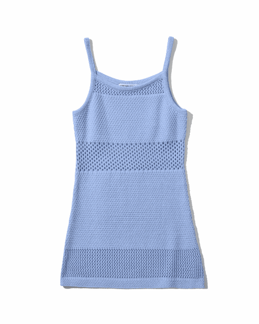 5252byoioi Crochet Knitted Dress Sky