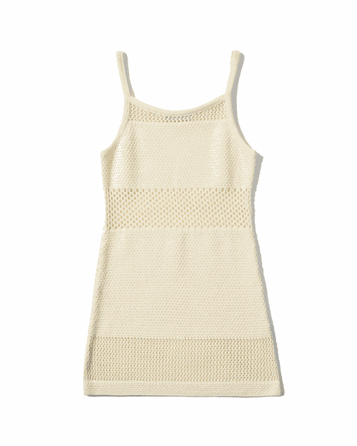 5252byoioi Crochet Knitted Dress Cream