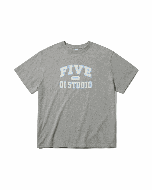 5252byoioi Fivetwo Arch Logo T-Shirt Grey