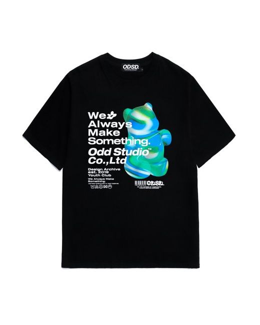 oddstudio 3D Bear Printed T-Shirt