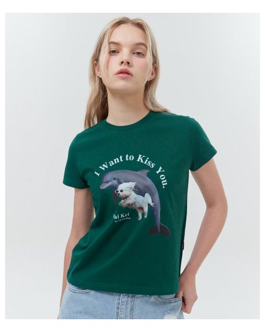 waikei Puppy Dolphin Jumping Short Sleeve T-Shirt