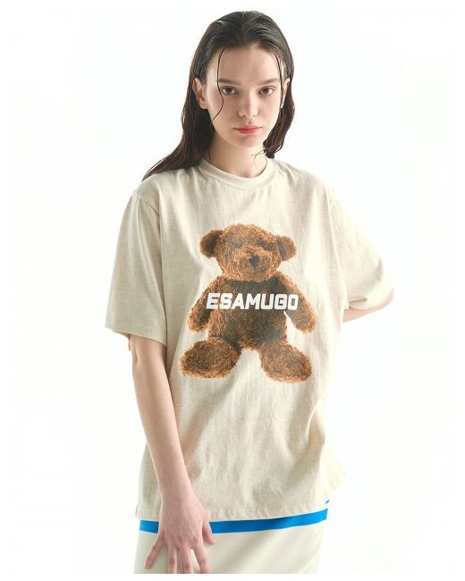 2365 Real Bear Half T-Shirt Oatmeal