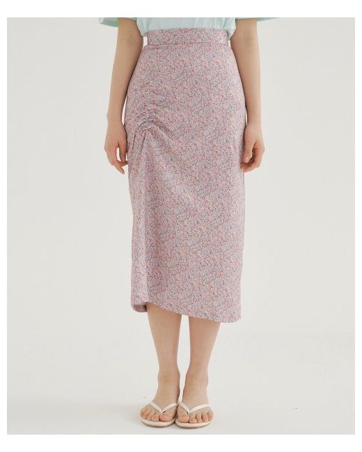 reorg Rcp Flower Shirring Skirt Mint