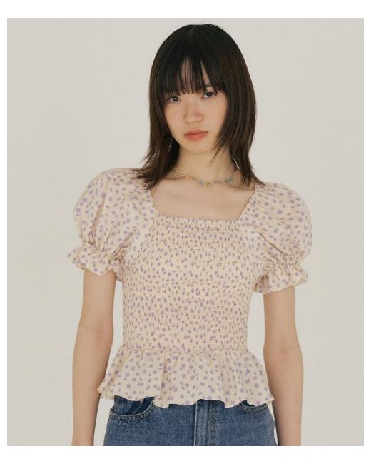 reorg Fjd Floral Puff-Sleeve Blouse