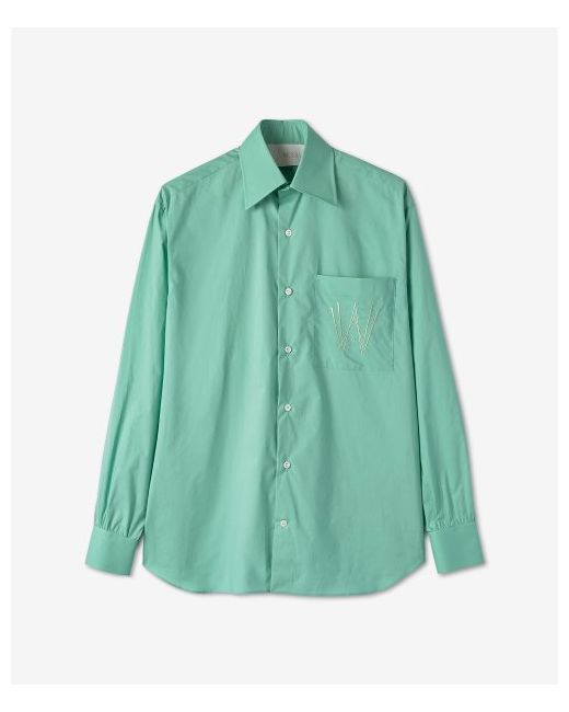 Woera Classic Button Up Embroidered Shirt Mint N1003MI