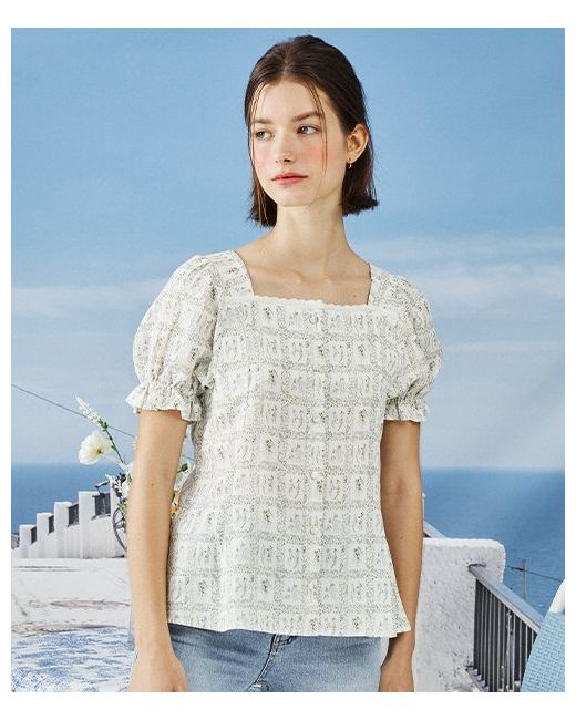 letterfrommoon Hanna Organic Lace Blouse Ivory