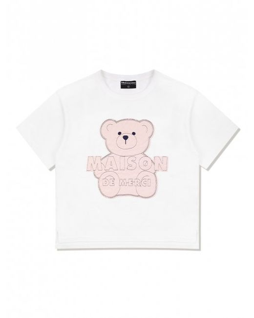 fabulousarchive Jelly Bear Friends Patch Cropped T-shirt White FCC2TS433W