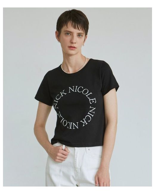 nicknicole Nicole Circle Crop Tshirtblack