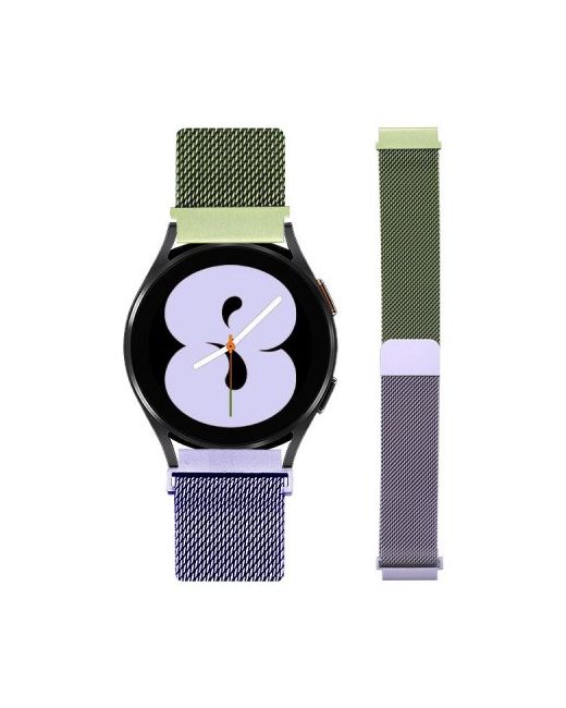valentinorudy VRG114-PG Galaxy Watch 4 3 Classic Active Sports Gear Two-tone Milanese Loop Mesh Band Strap 20mm